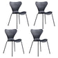 Contemporary Metal Dining Chairs Dining Armless Side Chair for Kitchen Black 4 Piece Set Clearhalo ' kitchen&dining_furn' 'Dining Chairs' 'Dining Tables & Seating' 'dining_chair' 'furn' 'furn_dining_chair' 'Furniture' 'furniture_dining_chair' 'Kitchen & Dining Furniture' 'kitchen' 4438182