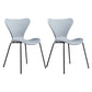 Contemporary Metal Dining Chairs Dining Armless Side Chair for Kitchen Grey 2 Piece Set Clearhalo ' kitchen&dining_furn' 'Dining Chairs' 'Dining Tables & Seating' 'dining_chair' 'furn' 'furn_dining_chair' 'Furniture' 'furniture_dining_chair' 'Kitchen & Dining Furniture' 'kitchen' 4438186
