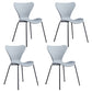 Contemporary Metal Dining Chairs Dining Armless Side Chair for Kitchen Grey 4 Piece Set Clearhalo ' kitchen&dining_furn' 'Dining Chairs' 'Dining Tables & Seating' 'dining_chair' 'furn' 'furn_dining_chair' 'Furniture' 'furniture_dining_chair' 'Kitchen & Dining Furniture' 'kitchen' 4438188