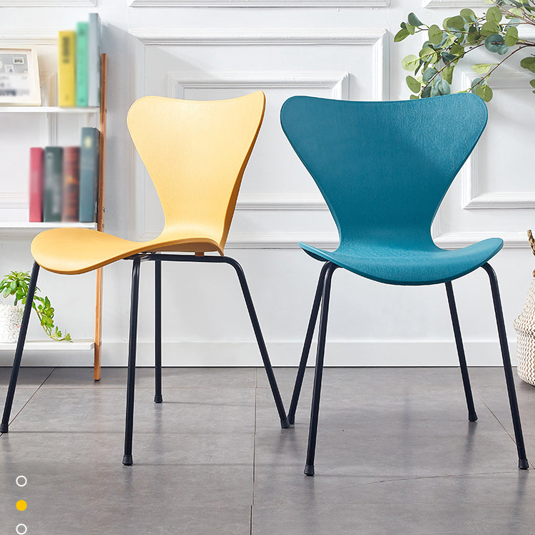 Contemporary Metal Dining Chairs Dining Armless Side Chair for Kitchen Clearhalo ' kitchen&dining_furn' 'Dining Chairs' 'Dining Tables & Seating' 'dining_chair' 'furn' 'furn_dining_chair' 'Furniture' 'furniture_dining_chair' 'Kitchen & Dining Furniture' 'kitchen' 4438197
