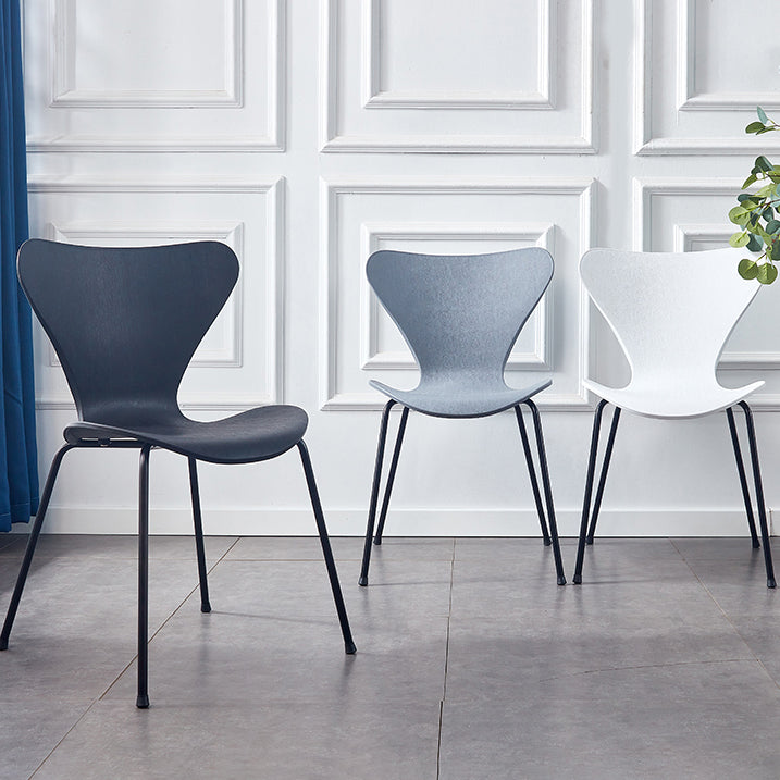Contemporary Metal Dining Chairs Dining Armless Side Chair for Kitchen Clearhalo ' kitchen&dining_furn' 'Dining Chairs' 'Dining Tables & Seating' 'dining_chair' 'furn' 'furn_dining_chair' 'Furniture' 'furniture_dining_chair' 'Kitchen & Dining Furniture' 'kitchen' 4438200