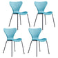 Contemporary Metal Dining Chairs Dining Armless Side Chair for Kitchen Blue 4 Piece Set Clearhalo ' kitchen&dining_furn' 'Dining Chairs' 'Dining Tables & Seating' 'dining_chair' 'furn' 'furn_dining_chair' 'Furniture' 'furniture_dining_chair' 'Kitchen & Dining Furniture' 'kitchen' 4438207