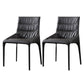 Contemporary Style Metal Dining Chair Leather Dining Armless Side Chair for Kitchen Dark Gray 2 Piece Set Clearhalo ' kitchen&dining_furn' 'Dining Chairs' 'Dining Tables & Seating' 'dining_chair' 'furn' 'furn_dining_chair' 'Furniture' 'furniture_dining_chair' 'Kitchen & Dining Furniture' 'kitchen' 4438214
