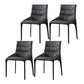Contemporary Style Metal Dining Chair Leather Dining Armless Side Chair for Kitchen Dark Gray 4 Piece Set Clearhalo ' kitchen&dining_furn' 'Dining Chairs' 'Dining Tables & Seating' 'dining_chair' 'furn' 'furn_dining_chair' 'Furniture' 'furniture_dining_chair' 'Kitchen & Dining Furniture' 'kitchen' 4438216
