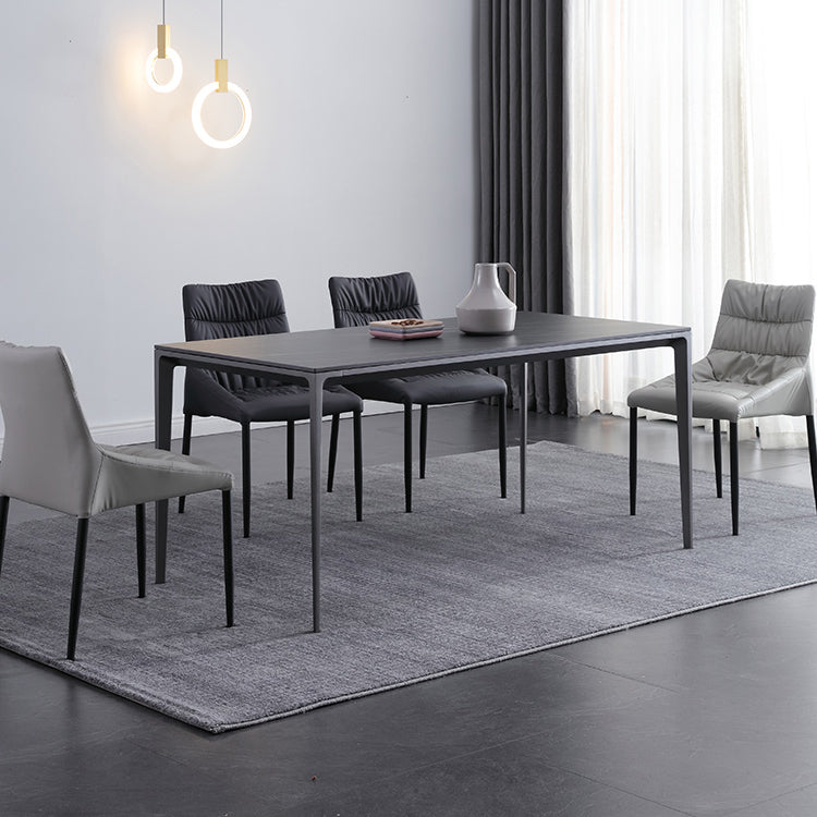 Contemporary Style Metal Dining Chair Leather Dining Armless Side Chair for Kitchen Clearhalo ' kitchen&dining_furn' 'Dining Chairs' 'Dining Tables & Seating' 'dining_chair' 'furn' 'furn_dining_chair' 'Furniture' 'furniture_dining_chair' 'Kitchen & Dining Furniture' 'kitchen' 4438217