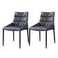 Contemporary Style Metal Dining Chair Leather Dining Armless Side Chair for Kitchen Light Gray 2 Piece Set Clearhalo ' kitchen&dining_furn' 'Dining Chairs' 'Dining Tables & Seating' 'dining_chair' 'furn' 'furn_dining_chair' 'Furniture' 'furniture_dining_chair' 'Kitchen & Dining Furniture' 'kitchen' 4438220