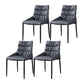 Contemporary Style Metal Dining Chair Leather Dining Armless Side Chair for Kitchen Light Gray 4 Piece Set Clearhalo ' kitchen&dining_furn' 'Dining Chairs' 'Dining Tables & Seating' 'dining_chair' 'furn' 'furn_dining_chair' 'Furniture' 'furniture_dining_chair' 'Kitchen & Dining Furniture' 'kitchen' 4438223