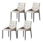 Contemporary Style Metal Dining Chair Leather Dining Armless Side Chair for Kitchen White 4 Piece Set Clearhalo ' kitchen&dining_furn' 'Dining Chairs' 'Dining Tables & Seating' 'dining_chair' 'furn' 'furn_dining_chair' 'Furniture' 'furniture_dining_chair' 'Kitchen & Dining Furniture' 'kitchen' 4438229