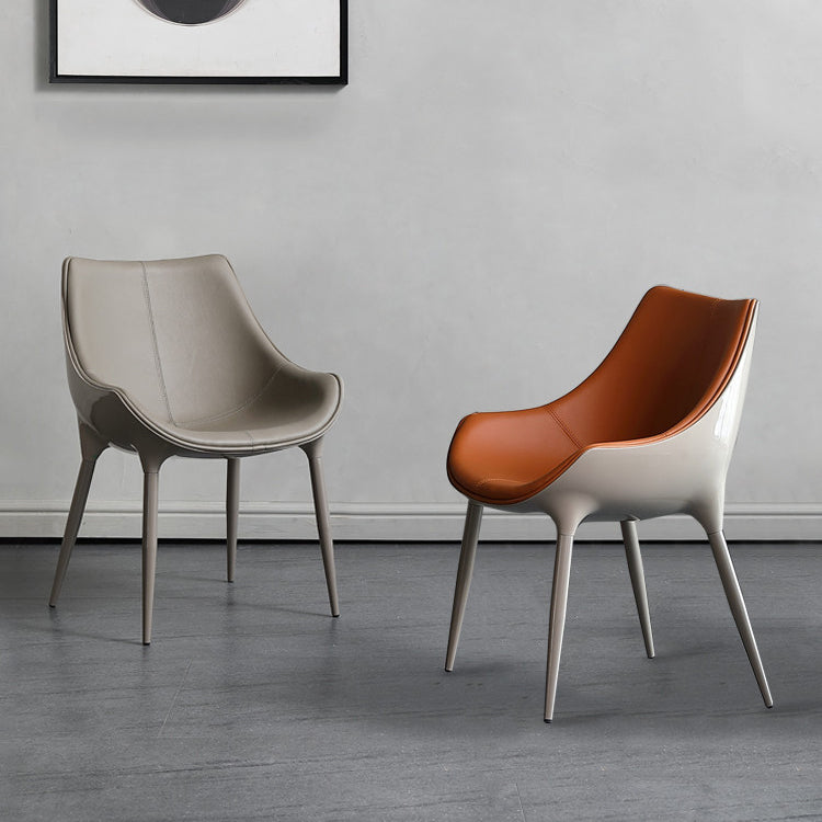 Contemporary Style Dining Side Chair Kitchen Arm Side Chairs with Metal Legs Clearhalo ' kitchen&dining_furn' 'Dining Chairs' 'Dining Tables & Seating' 'dining_chair' 'furn' 'furn_dining_chair' 'Furniture' 'furniture_dining_chair' 'Kitchen & Dining Furniture' 'kitchen' 4438235