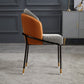 Glam Metal Dining Chair Upholstered Dining Side Armless Chair for Restaurant Use Clearhalo ' kitchen&dining_furn' 'Dining Chairs' 'Dining Tables & Seating' 'dining_chair' 'furn' 'furn_dining_chair' 'Furniture' 'furniture_dining_chair' 'Kitchen & Dining Furniture' 'kitchen' 4438271