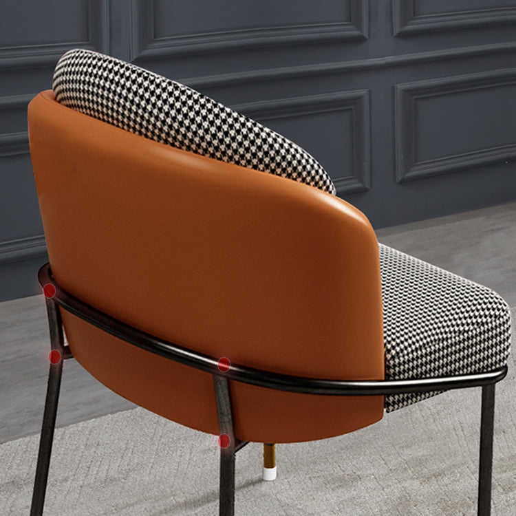 Glam Metal Dining Chair Upholstered Dining Side Armless Chair for Restaurant Use Clearhalo ' kitchen&dining_furn' 'Dining Chairs' 'Dining Tables & Seating' 'dining_chair' 'furn' 'furn_dining_chair' 'Furniture' 'furniture_dining_chair' 'Kitchen & Dining Furniture' 'kitchen' 4438280