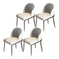 Glam Metal Dining Chair Upholstered Dining Side Armless Chair for Restaurant Use White 4 Piece Set Clearhalo ' kitchen&dining_furn' 'Dining Chairs' 'Dining Tables & Seating' 'dining_chair' 'furn' 'furn_dining_chair' 'Furniture' 'furniture_dining_chair' 'Kitchen & Dining Furniture' 'kitchen' 4438289
