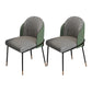 Glam Metal Dining Chair Upholstered Dining Side Armless Chair for Restaurant Use Green 2 Piece Set Clearhalo ' kitchen&dining_furn' 'Dining Chairs' 'Dining Tables & Seating' 'dining_chair' 'furn' 'furn_dining_chair' 'Furniture' 'furniture_dining_chair' 'Kitchen & Dining Furniture' 'kitchen' 4438300