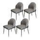 Glam Metal Dining Chair Upholstered Dining Side Armless Chair for Restaurant Use Black White Gray 4 Piece Set Clearhalo ' kitchen&dining_furn' 'Dining Chairs' 'Dining Tables & Seating' 'dining_chair' 'furn' 'furn_dining_chair' 'Furniture' 'furniture_dining_chair' 'Kitchen & Dining Furniture' 'kitchen' 4438322