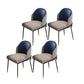 Glam Metal Dining Chair Upholstered Dining Side Armless Chair for Restaurant Use Black White Blue 4 Piece Set Clearhalo ' kitchen&dining_furn' 'Dining Chairs' 'Dining Tables & Seating' 'dining_chair' 'furn' 'furn_dining_chair' 'Furniture' 'furniture_dining_chair' 'Kitchen & Dining Furniture' 'kitchen' 4438325