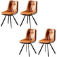 Minimalist Design Armless Solid Back Side Chairs Leather Dining Chairs Orange 4 Piece Set Clearhalo ' kitchen&dining_furn' 'Dining Chairs' 'Dining Tables & Seating' 'dining_chair' 'furn' 'furn_dining_chair' 'Furniture' 'furniture_dining_chair' 'Kitchen & Dining Furniture' 'kitchen' 4438331