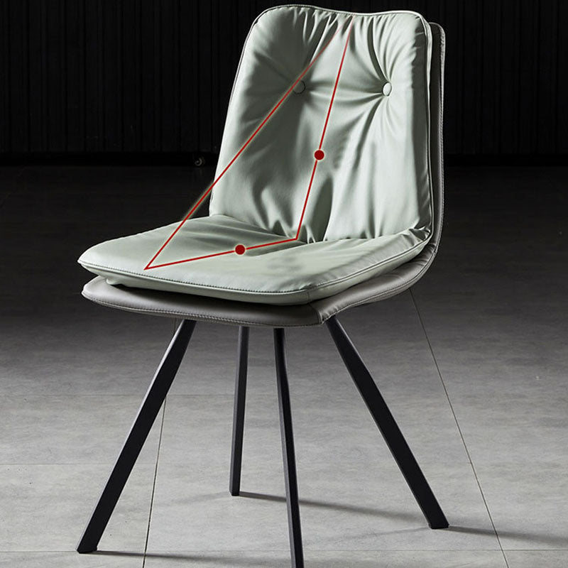 Minimalist Design Armless Solid Back Side Chairs Leather Dining Chairs Clearhalo ' kitchen&dining_furn' 'Dining Chairs' 'Dining Tables & Seating' 'dining_chair' 'furn' 'furn_dining_chair' 'Furniture' 'furniture_dining_chair' 'Kitchen & Dining Furniture' 'kitchen' 4438337