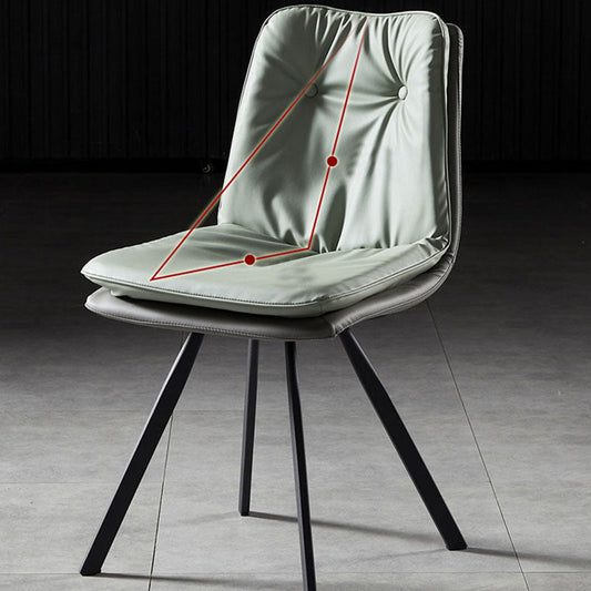 Minimalist Design Armless Solid Back Side Chairs Leather Dining Chairs Clearhalo ' kitchen&dining_furn' 'Dining Chairs' 'Dining Tables & Seating' 'dining_chair' 'furn' 'furn_dining_chair' 'Furniture' 'furniture_dining_chair' 'Kitchen & Dining Furniture' 'kitchen' 4438337