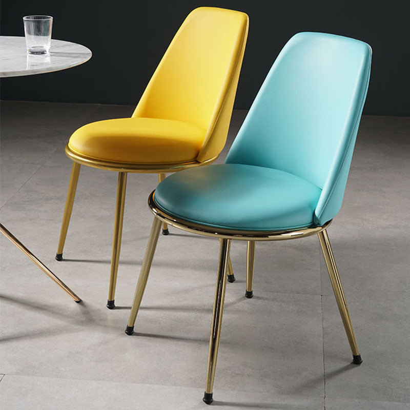 Nordic Style Dining Chairs Kitchen Armless Chair with Metal Legs Clearhalo ' kitchen&dining_furn' 'Dining Chairs' 'Dining Tables & Seating' 'dining_chair' 'furn' 'furn_dining_chair' 'Furniture' 'furniture_dining_chair' 'Kitchen & Dining Furniture' 'kitchen' 4438357