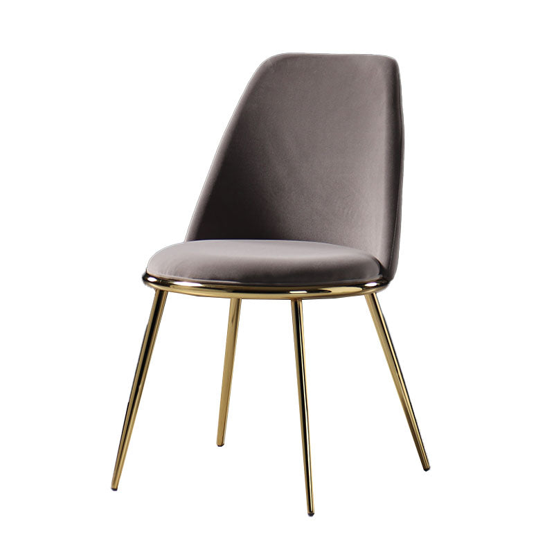 Nordic Style Dining Chairs Kitchen Armless Chair with Metal Legs Clearhalo ' kitchen&dining_furn' 'Dining Chairs' 'Dining Tables & Seating' 'dining_chair' 'furn' 'furn_dining_chair' 'Furniture' 'furniture_dining_chair' 'Kitchen & Dining Furniture' 'kitchen' 4438360