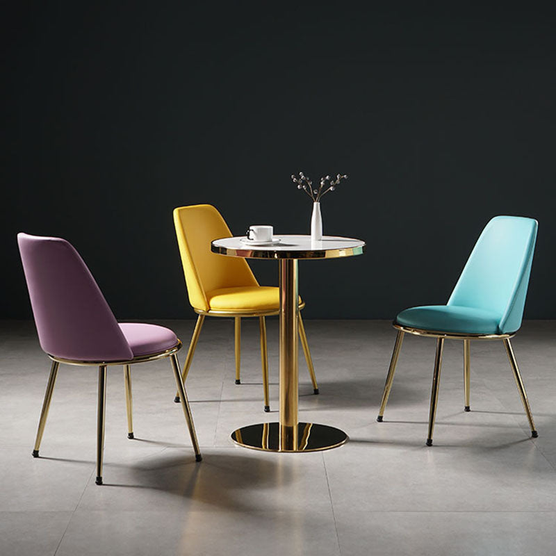 Nordic Style Dining Chairs Kitchen Armless Chair with Metal Legs Clearhalo ' kitchen&dining_furn' 'Dining Chairs' 'Dining Tables & Seating' 'dining_chair' 'furn' 'furn_dining_chair' 'Furniture' 'furniture_dining_chair' 'Kitchen & Dining Furniture' 'kitchen' 4438370