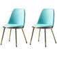 Nordic Style Dining Chairs Kitchen Armless Chair with Metal Legs Light Blue 2 Piece Set Clearhalo ' kitchen&dining_furn' 'Dining Chairs' 'Dining Tables & Seating' 'dining_chair' 'furn' 'furn_dining_chair' 'Furniture' 'furniture_dining_chair' 'Kitchen & Dining Furniture' 'kitchen' 4438390