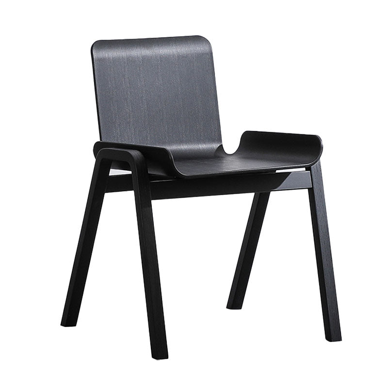 Contemporary Style Dining Chairs Armless Chairs for Kitchen with Wooden Legs Black 1 Piece Clearhalo ' kitchen&dining_furn' 'Dining Chairs' 'Dining Tables & Seating' 'dining_chair' 'furn' 'furn_dining_chair' 'Furniture' 'furniture_dining_chair' 'Kitchen & Dining Furniture' 'kitchen' 4438421