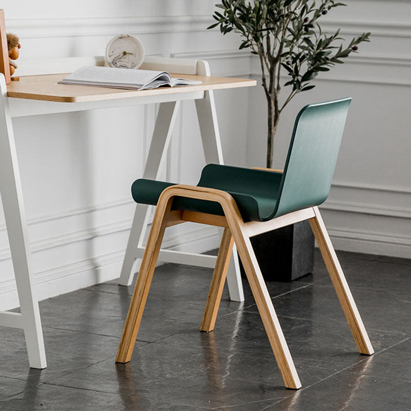 Contemporary Style Dining Chairs Armless Chairs for Kitchen with Wooden Legs Clearhalo ' kitchen&dining_furn' 'Dining Chairs' 'Dining Tables & Seating' 'dining_chair' 'furn' 'furn_dining_chair' 'Furniture' 'furniture_dining_chair' 'Kitchen & Dining Furniture' 'kitchen' 4438425