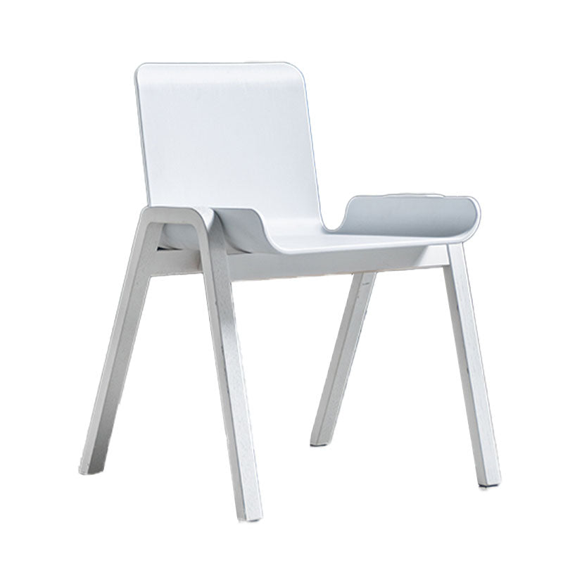 Contemporary Style Dining Chairs Armless Chairs for Kitchen with Wooden Legs White 1 Piece Clearhalo ' kitchen&dining_furn' 'Dining Chairs' 'Dining Tables & Seating' 'dining_chair' 'furn' 'furn_dining_chair' 'Furniture' 'furniture_dining_chair' 'Kitchen & Dining Furniture' 'kitchen' 4438426