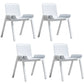 Contemporary Style Dining Chairs Armless Chairs for Kitchen with Wooden Legs White 4 Piece Set Clearhalo ' kitchen&dining_furn' 'Dining Chairs' 'Dining Tables & Seating' 'dining_chair' 'furn' 'furn_dining_chair' 'Furniture' 'furniture_dining_chair' 'Kitchen & Dining Furniture' 'kitchen' 4438431