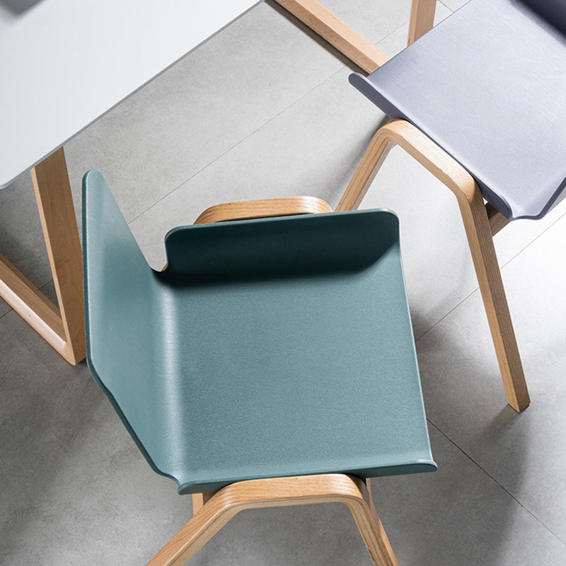 Contemporary Style Dining Chairs Armless Chairs for Kitchen with Wooden Legs Clearhalo ' kitchen&dining_furn' 'Dining Chairs' 'Dining Tables & Seating' 'dining_chair' 'furn' 'furn_dining_chair' 'Furniture' 'furniture_dining_chair' 'Kitchen & Dining Furniture' 'kitchen' 4438434