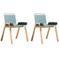 Contemporary Style Dining Chairs Armless Chairs for Kitchen with Wooden Legs Navy 2 Piece Set Clearhalo ' kitchen&dining_furn' 'Dining Chairs' 'Dining Tables & Seating' 'dining_chair' 'furn' 'furn_dining_chair' 'Furniture' 'furniture_dining_chair' 'Kitchen & Dining Furniture' 'kitchen' 4438438