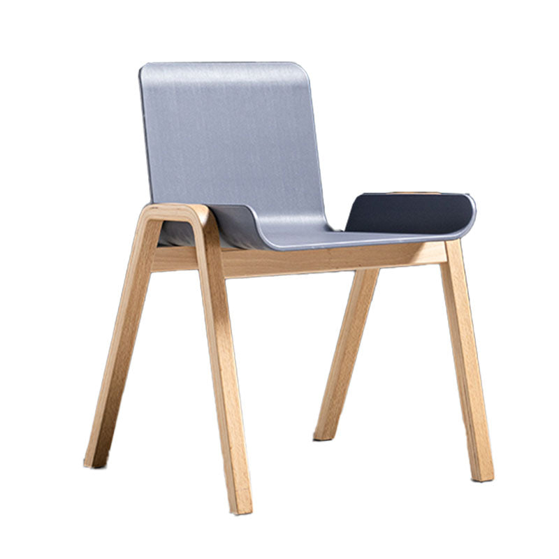 Contemporary Style Dining Chairs Armless Chairs for Kitchen with Wooden Legs Grey 1 Piece Clearhalo ' kitchen&dining_furn' 'Dining Chairs' 'Dining Tables & Seating' 'dining_chair' 'furn' 'furn_dining_chair' 'Furniture' 'furniture_dining_chair' 'Kitchen & Dining Furniture' 'kitchen' 4438440