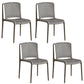 Contemporary Style Plastic Dining Armless Chair Open Back Dining Side Chairs for Home Grey 4 Piece Set Clearhalo ' kitchen&dining_furn' 'Dining Chairs' 'Dining Tables & Seating' 'dining_chair' 'furn' 'furn_dining_chair' 'Furniture' 'furniture_dining_chair' 'Kitchen & Dining Furniture' 'kitchen' 4438454