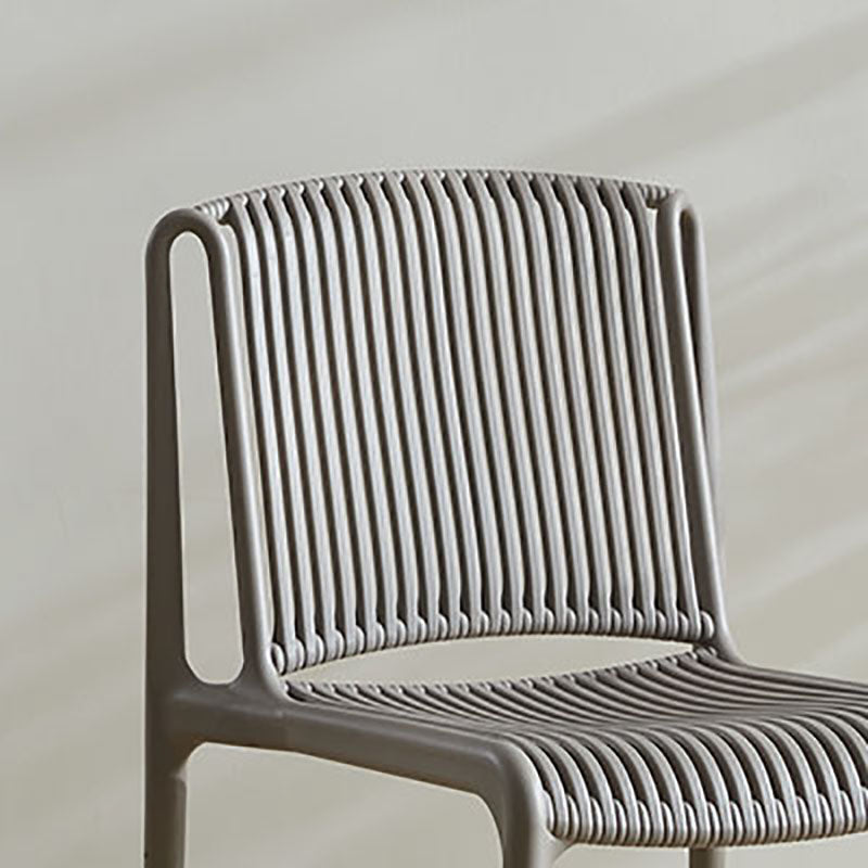 Contemporary Style Plastic Dining Armless Chair Open Back Dining Side Chairs for Home Clearhalo ' kitchen&dining_furn' 'Dining Chairs' 'Dining Tables & Seating' 'dining_chair' 'furn' 'furn_dining_chair' 'Furniture' 'furniture_dining_chair' 'Kitchen & Dining Furniture' 'kitchen' 4438457