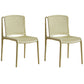 Contemporary Style Plastic Dining Armless Chair Open Back Dining Side Chairs for Home Yellow 2 Piece Set Clearhalo ' kitchen&dining_furn' 'Dining Chairs' 'Dining Tables & Seating' 'dining_chair' 'furn' 'furn_dining_chair' 'Furniture' 'furniture_dining_chair' 'Kitchen & Dining Furniture' 'kitchen' 4438458