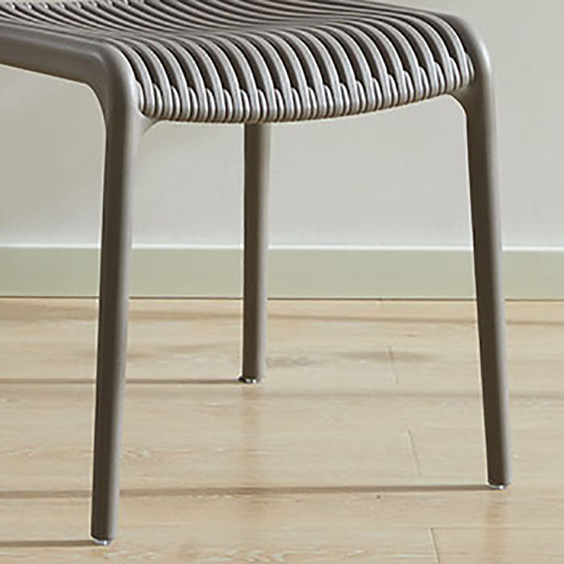 Contemporary Style Plastic Dining Armless Chair Open Back Dining Side Chairs for Home Clearhalo ' kitchen&dining_furn' 'Dining Chairs' 'Dining Tables & Seating' 'dining_chair' 'furn' 'furn_dining_chair' 'Furniture' 'furniture_dining_chair' 'Kitchen & Dining Furniture' 'kitchen' 4438459