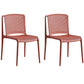 Contemporary Style Plastic Dining Armless Chair Open Back Dining Side Chairs for Home Red 2 Piece Set Clearhalo ' kitchen&dining_furn' 'Dining Chairs' 'Dining Tables & Seating' 'dining_chair' 'furn' 'furn_dining_chair' 'Furniture' 'furniture_dining_chair' 'Kitchen & Dining Furniture' 'kitchen' 4438463