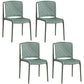Contemporary Style Plastic Dining Armless Chair Open Back Dining Side Chairs for Home Gray-Green 4 Piece Set Clearhalo ' kitchen&dining_furn' 'Dining Chairs' 'Dining Tables & Seating' 'dining_chair' 'furn' 'furn_dining_chair' 'Furniture' 'furniture_dining_chair' 'Kitchen & Dining Furniture' 'kitchen' 4438467
