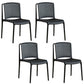 Contemporary Style Plastic Dining Armless Chair Open Back Dining Side Chairs for Home Black 4 Piece Set Clearhalo ' kitchen&dining_furn' 'Dining Chairs' 'Dining Tables & Seating' 'dining_chair' 'furn' 'furn_dining_chair' 'Furniture' 'furniture_dining_chair' 'Kitchen & Dining Furniture' 'kitchen' 4438470