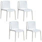 Contemporary Style Plastic Dining Armless Chair Open Back Dining Side Chairs for Home White 4 Piece Set Clearhalo ' kitchen&dining_furn' 'Dining Chairs' 'Dining Tables & Seating' 'dining_chair' 'furn' 'furn_dining_chair' 'Furniture' 'furniture_dining_chair' 'Kitchen & Dining Furniture' 'kitchen' 4438473