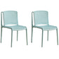Contemporary Style Plastic Dining Armless Chair Open Back Dining Side Chairs for Home Light Green 2 Piece Set Clearhalo ' kitchen&dining_furn' 'Dining Chairs' 'Dining Tables & Seating' 'dining_chair' 'furn' 'furn_dining_chair' 'Furniture' 'furniture_dining_chair' 'Kitchen & Dining Furniture' 'kitchen' 4438475