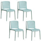 Contemporary Style Plastic Dining Armless Chair Open Back Dining Side Chairs for Home Light Green 4 Piece Set Clearhalo ' kitchen&dining_furn' 'Dining Chairs' 'Dining Tables & Seating' 'dining_chair' 'furn' 'furn_dining_chair' 'Furniture' 'furniture_dining_chair' 'Kitchen & Dining Furniture' 'kitchen' 4438476
