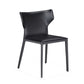 Modern Wingback Side Chair Matte Finish Leather Chair for Dining Room Black 1 Piece Clearhalo ' kitchen&dining_furn' 'Dining Chairs' 'Dining Tables & Seating' 'dining_chair' 'furn' 'furn_dining_chair' 'Furniture' 'furniture_dining_chair' 'Kitchen & Dining Furniture' 'kitchen' 4438479