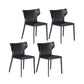 Modern Wingback Side Chair Matte Finish Leather Chair for Dining Room Black 4 Piece Set Clearhalo ' kitchen&dining_furn' 'Dining Chairs' 'Dining Tables & Seating' 'dining_chair' 'furn' 'furn_dining_chair' 'Furniture' 'furniture_dining_chair' 'Kitchen & Dining Furniture' 'kitchen' 4438483