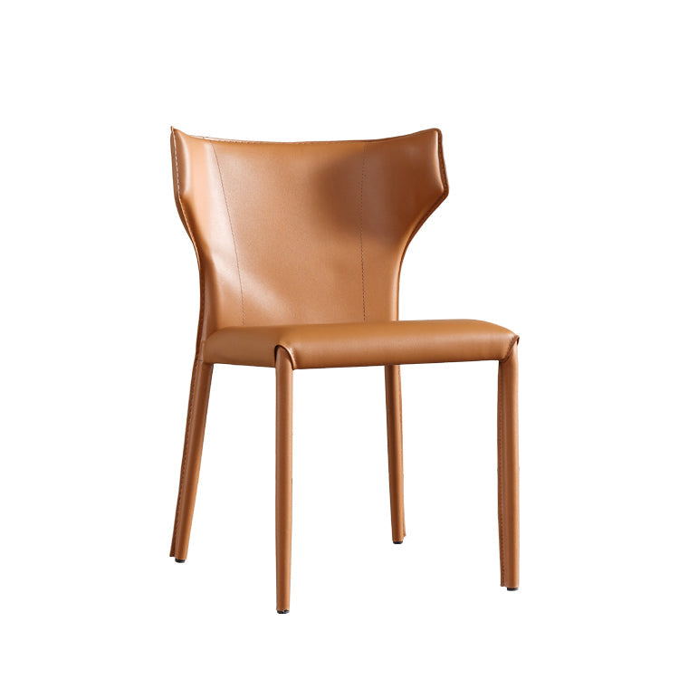 Modern Wingback Side Chair Matte Finish Leather Chair for Dining Room Clearhalo ' kitchen&dining_furn' 'Dining Chairs' 'Dining Tables & Seating' 'dining_chair' 'furn' 'furn_dining_chair' 'Furniture' 'furniture_dining_chair' 'Kitchen & Dining Furniture' 'kitchen' 4438487