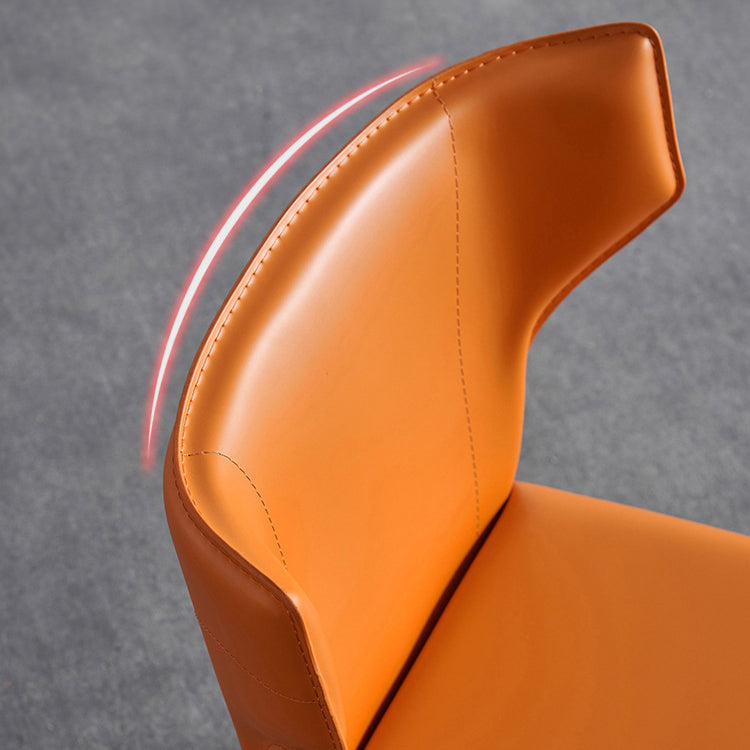 Modern Wingback Side Chair Matte Finish Leather Chair for Dining Room Clearhalo ' kitchen&dining_furn' 'Dining Chairs' 'Dining Tables & Seating' 'dining_chair' 'furn' 'furn_dining_chair' 'Furniture' 'furniture_dining_chair' 'Kitchen & Dining Furniture' 'kitchen' 4438490