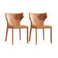 Modern Wingback Side Chair Matte Finish Leather Chair for Dining Room Brown 2 Piece Set Clearhalo ' kitchen&dining_furn' 'Dining Chairs' 'Dining Tables & Seating' 'dining_chair' 'furn' 'furn_dining_chair' 'Furniture' 'furniture_dining_chair' 'Kitchen & Dining Furniture' 'kitchen' 4438493