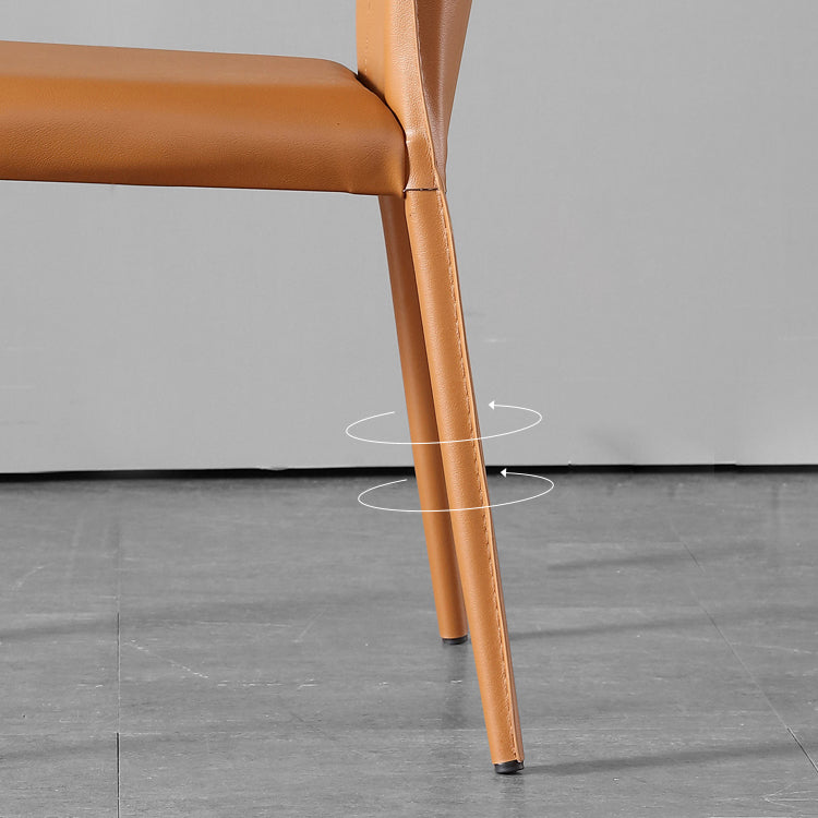 Modern Wingback Side Chair Matte Finish Leather Chair for Dining Room Clearhalo ' kitchen&dining_furn' 'Dining Chairs' 'Dining Tables & Seating' 'dining_chair' 'furn' 'furn_dining_chair' 'Furniture' 'furniture_dining_chair' 'Kitchen & Dining Furniture' 'kitchen' 4438495