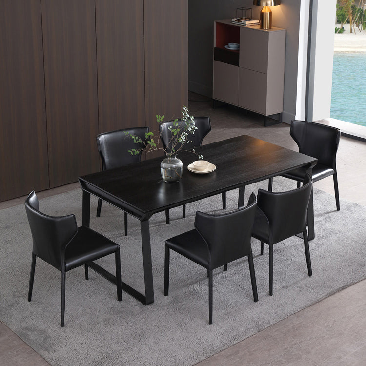 Modern Wingback Side Chair Matte Finish Leather Chair for Dining Room Clearhalo ' kitchen&dining_furn' 'Dining Chairs' 'Dining Tables & Seating' 'dining_chair' 'furn' 'furn_dining_chair' 'Furniture' 'furniture_dining_chair' 'Kitchen & Dining Furniture' 'kitchen' 4438499